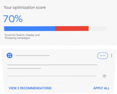Score d'optimisation des Responsive Search Ads sur Google Ads