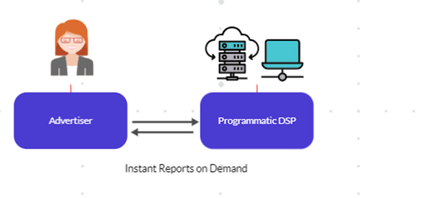 advertiser to programmatic DSP instant reports on demand