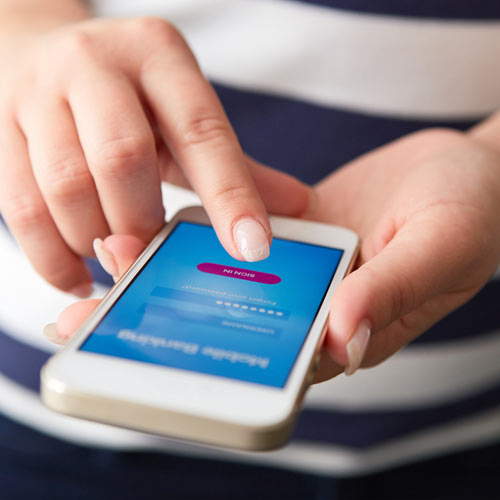 A Person Using an App on a Phone